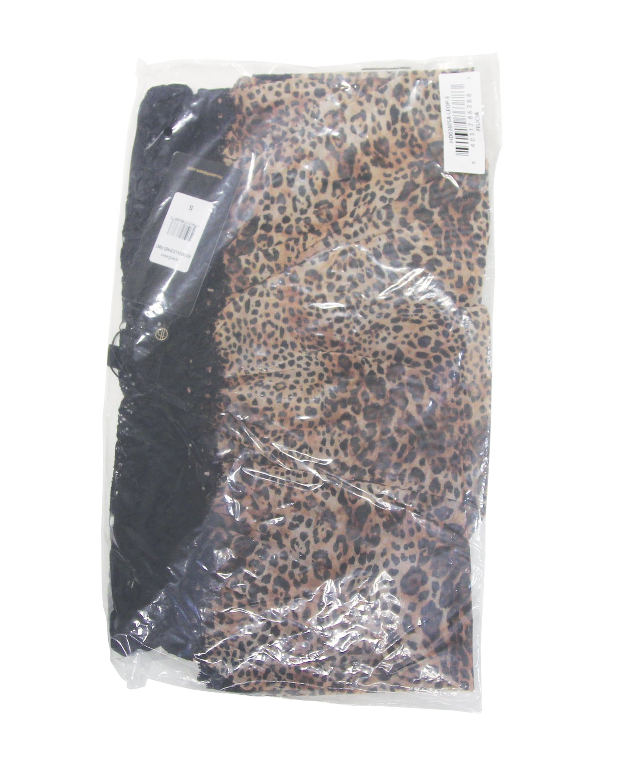 Felicia Mesh and Lace Babydoll w/G-String 2 pc Set - Leopard MD