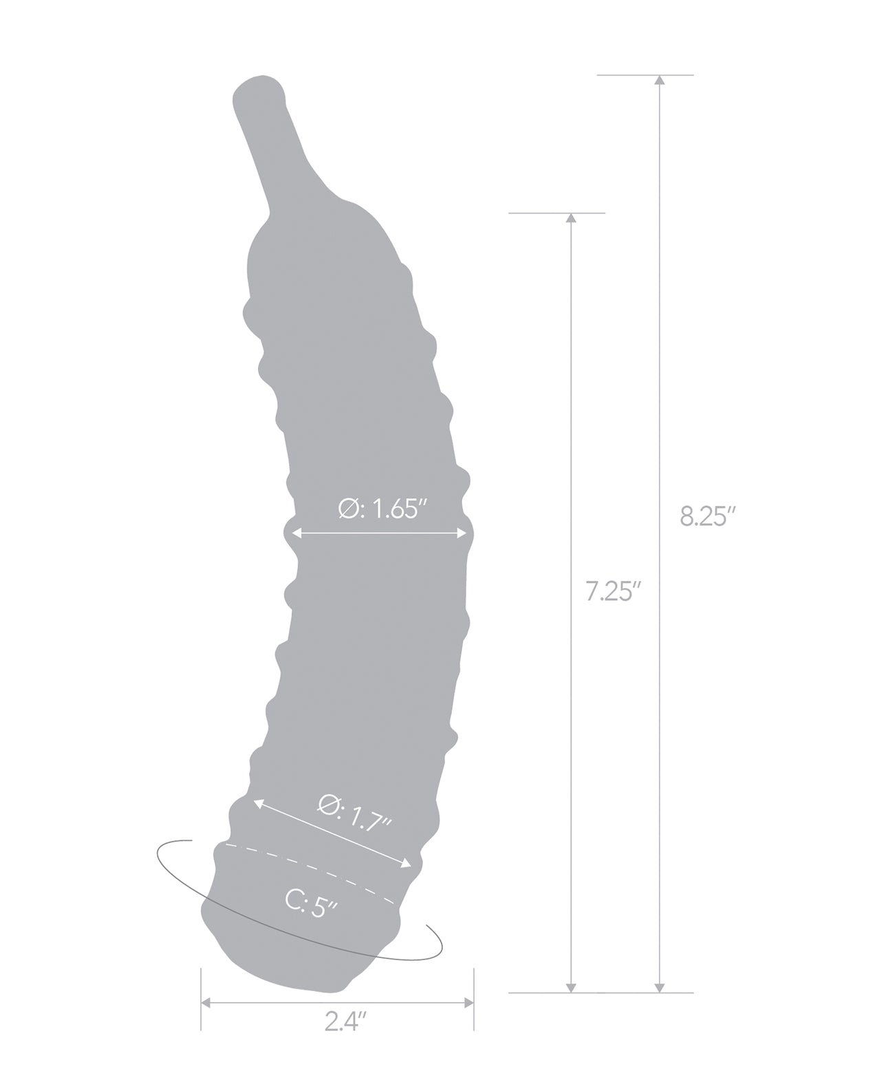 Glas 8.25" Dildo Caressing Cucumber