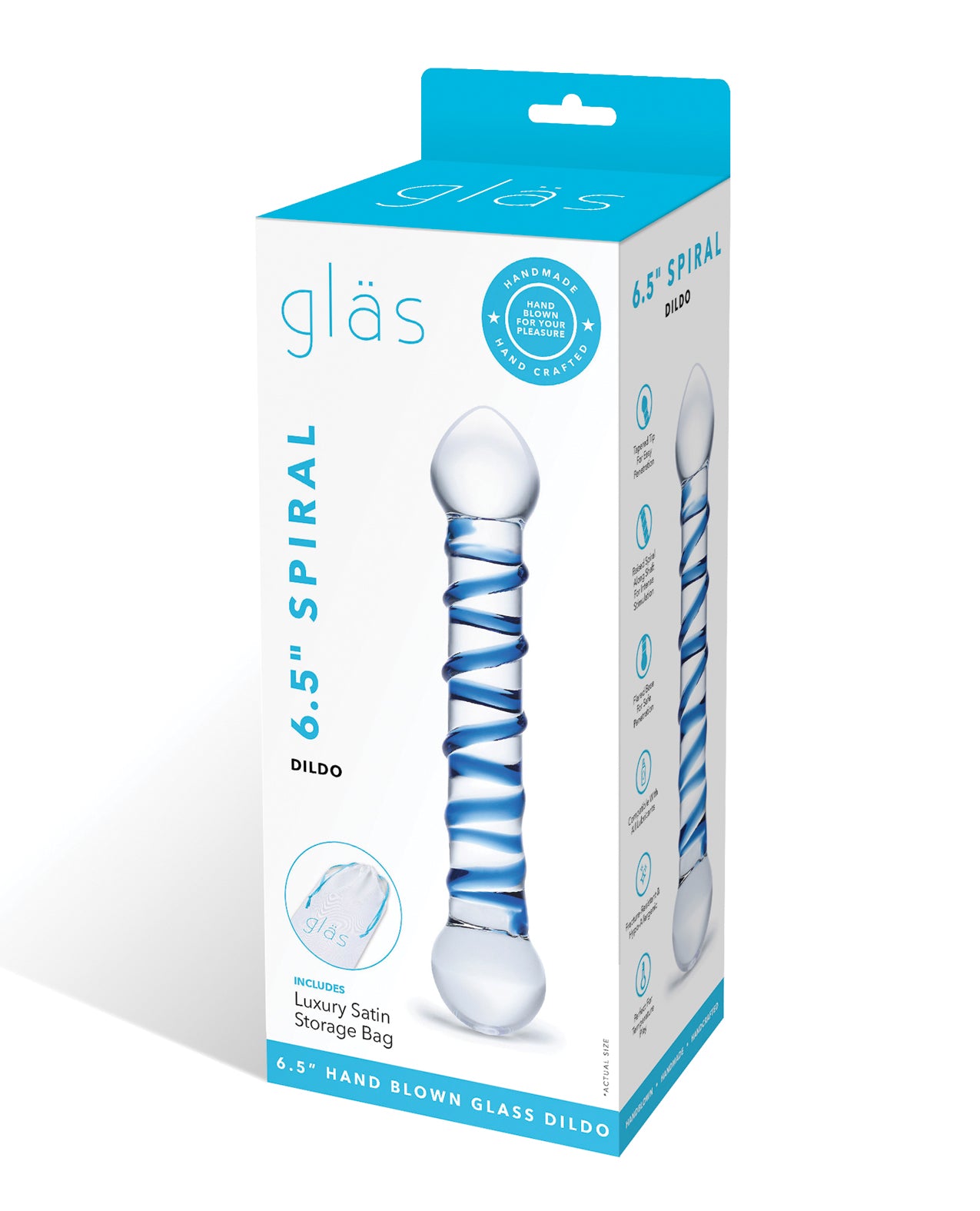 Glas 6.5" Spiral Dildo