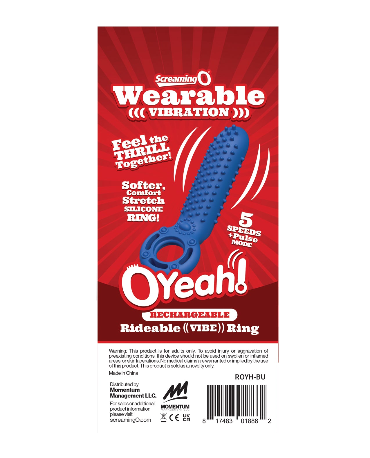 Screaming O Rechargeable O Yeah Silicone - Blue