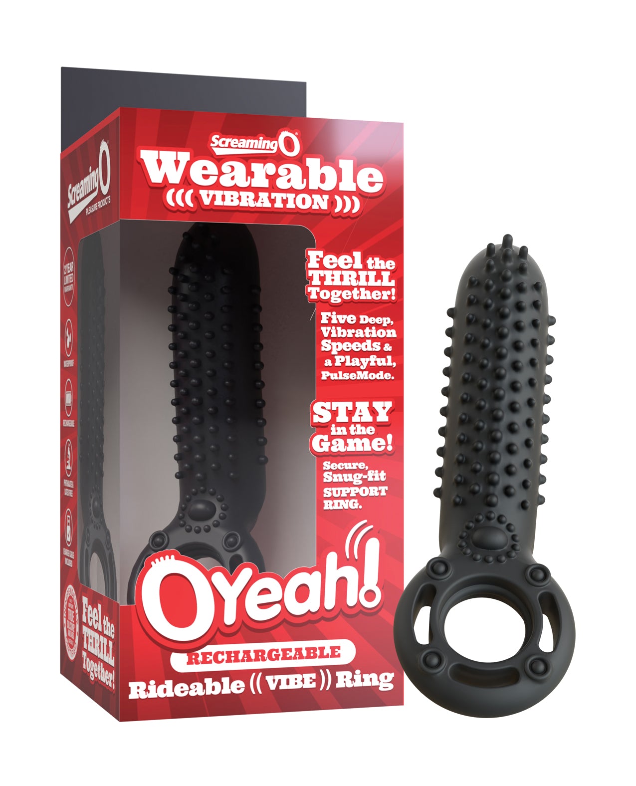 Screaming O Rechargeable O Yeah Silicone - Black