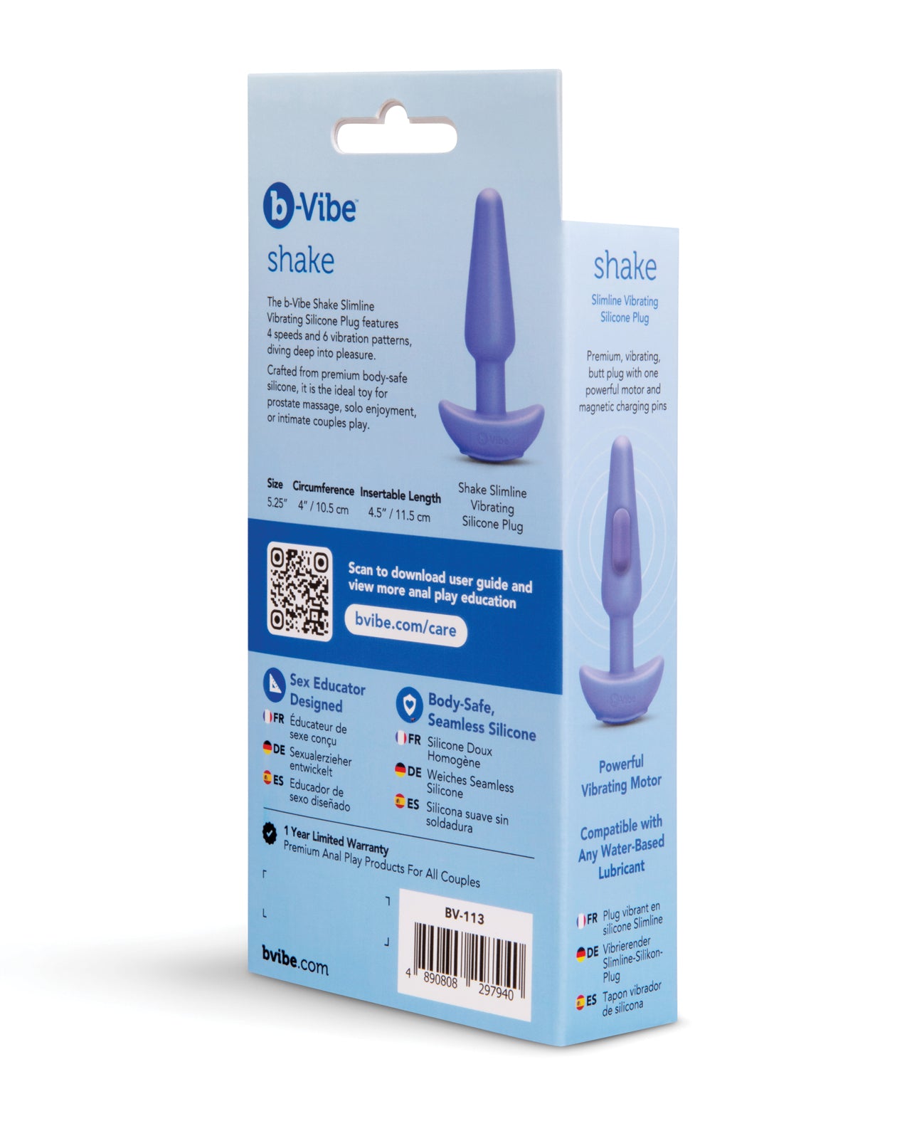 Shake Slimline Vibrating Silicone Plug