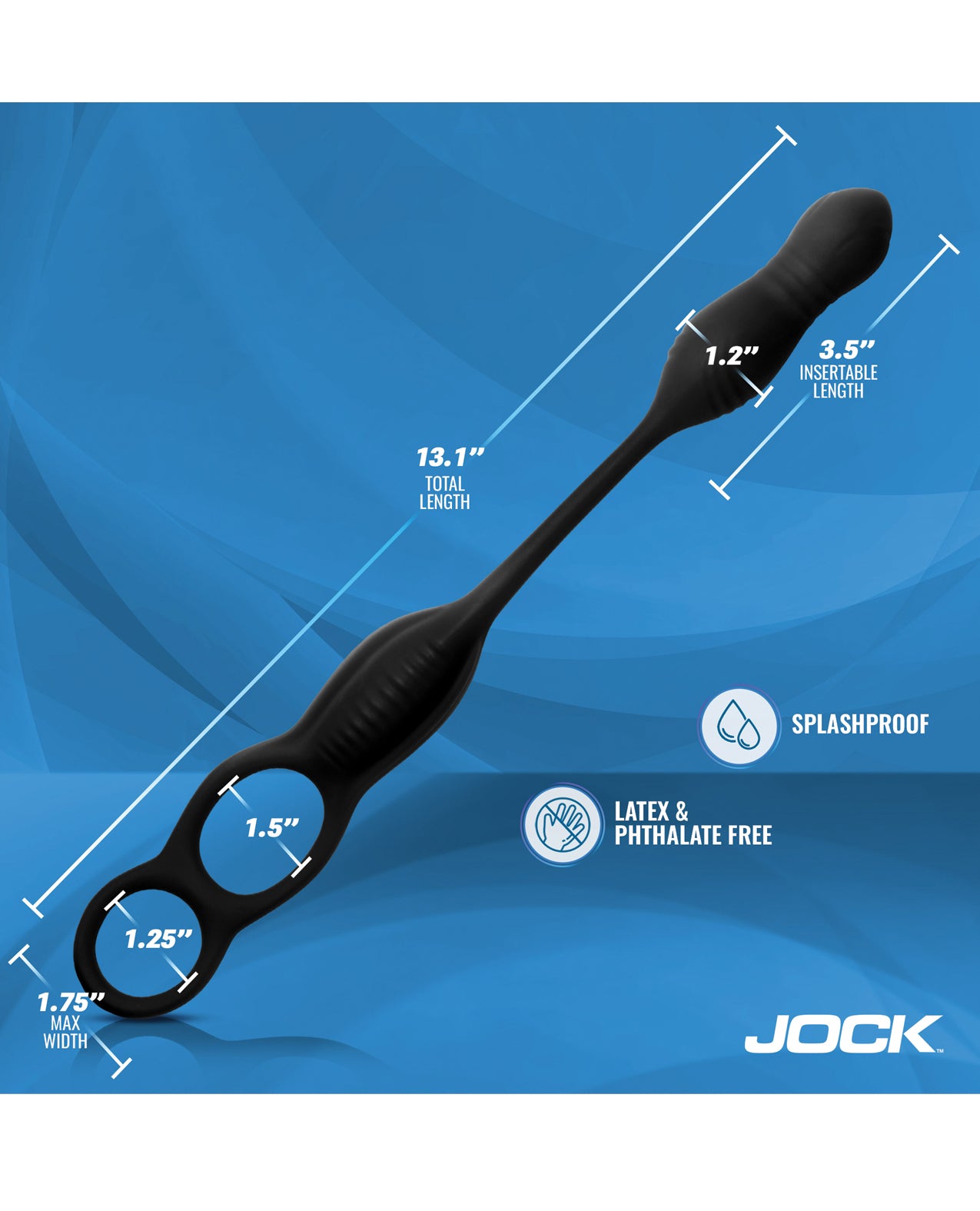 Hyper Thrusting and Vibrating Anal Plug w/C-Ring