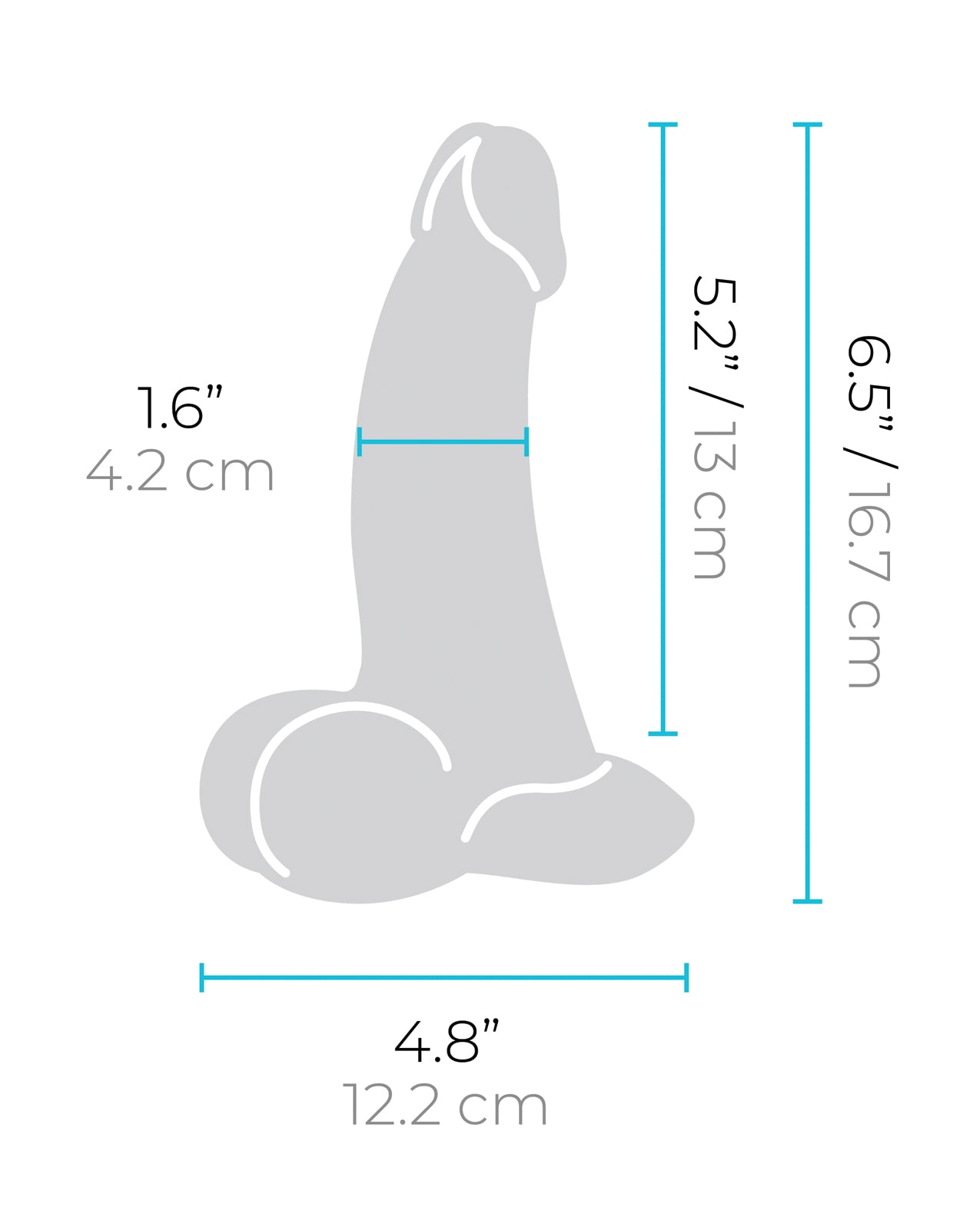 b-Vibe Slipskin 6.5" Curvy - Brown