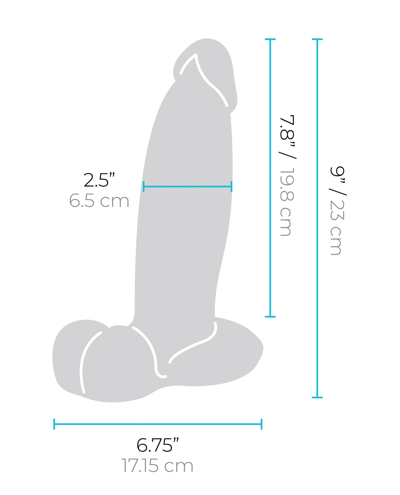 b-Vibe Slipskin 9" Girthy - Cream