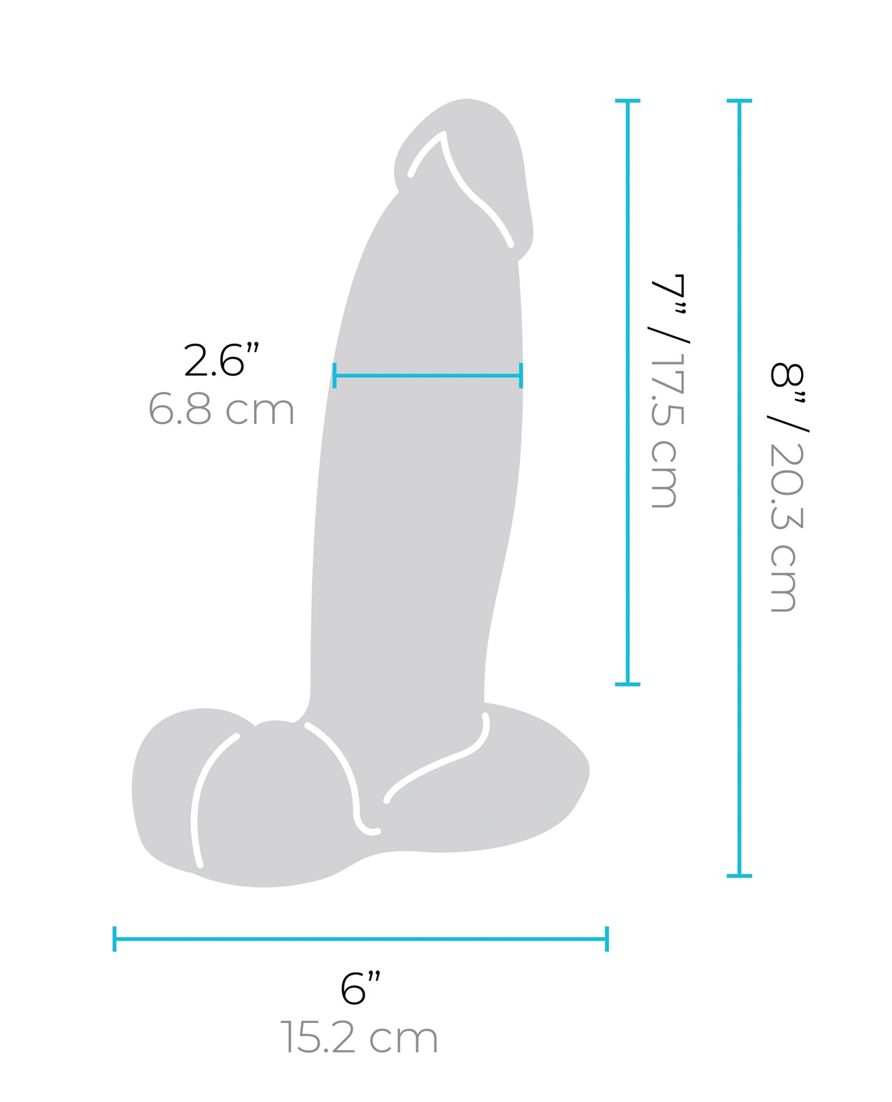 b-Vibe Slipskin 8" Girthy - Cream