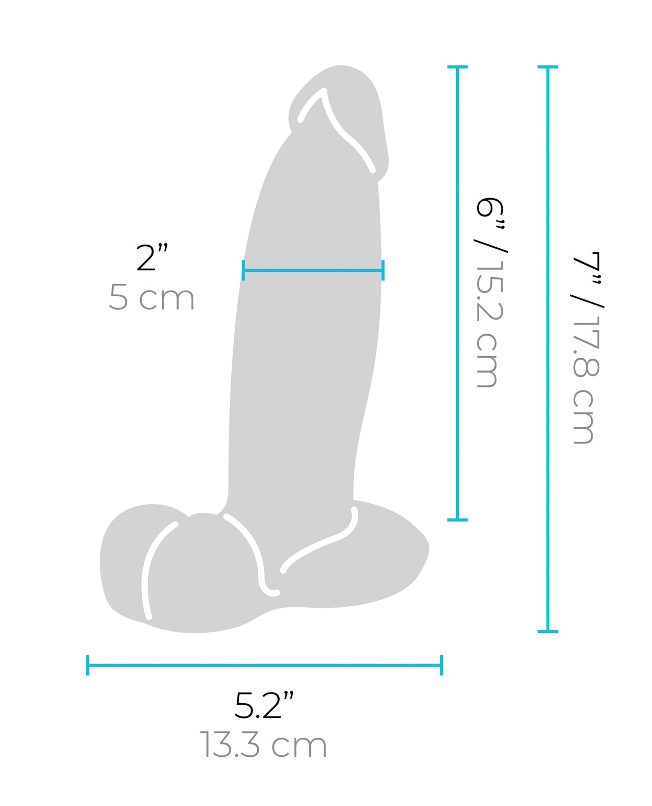 b-Vibe Slipskin 7" Girthy - Cream