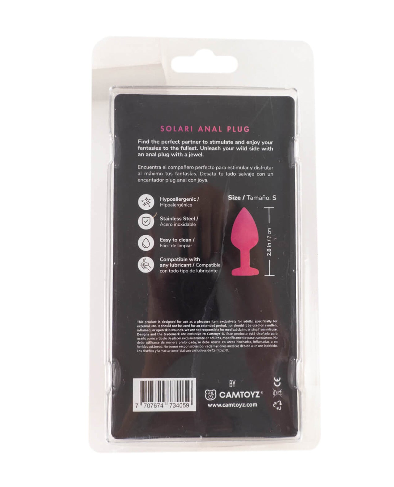 Camtoyz Solari Anal Plug - Rainbow