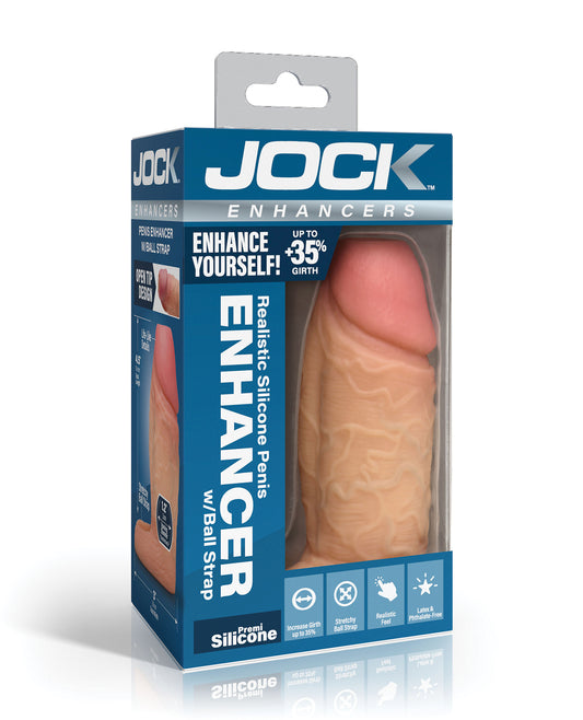 Curve Toys Jock Silicone Penis Extension Sleeve - Light