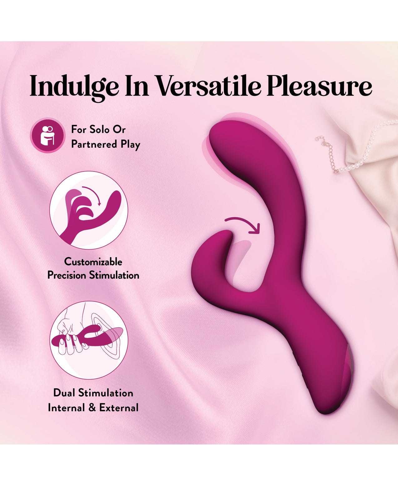 Blush Quinn Rabbit Vibrator - Burgundy