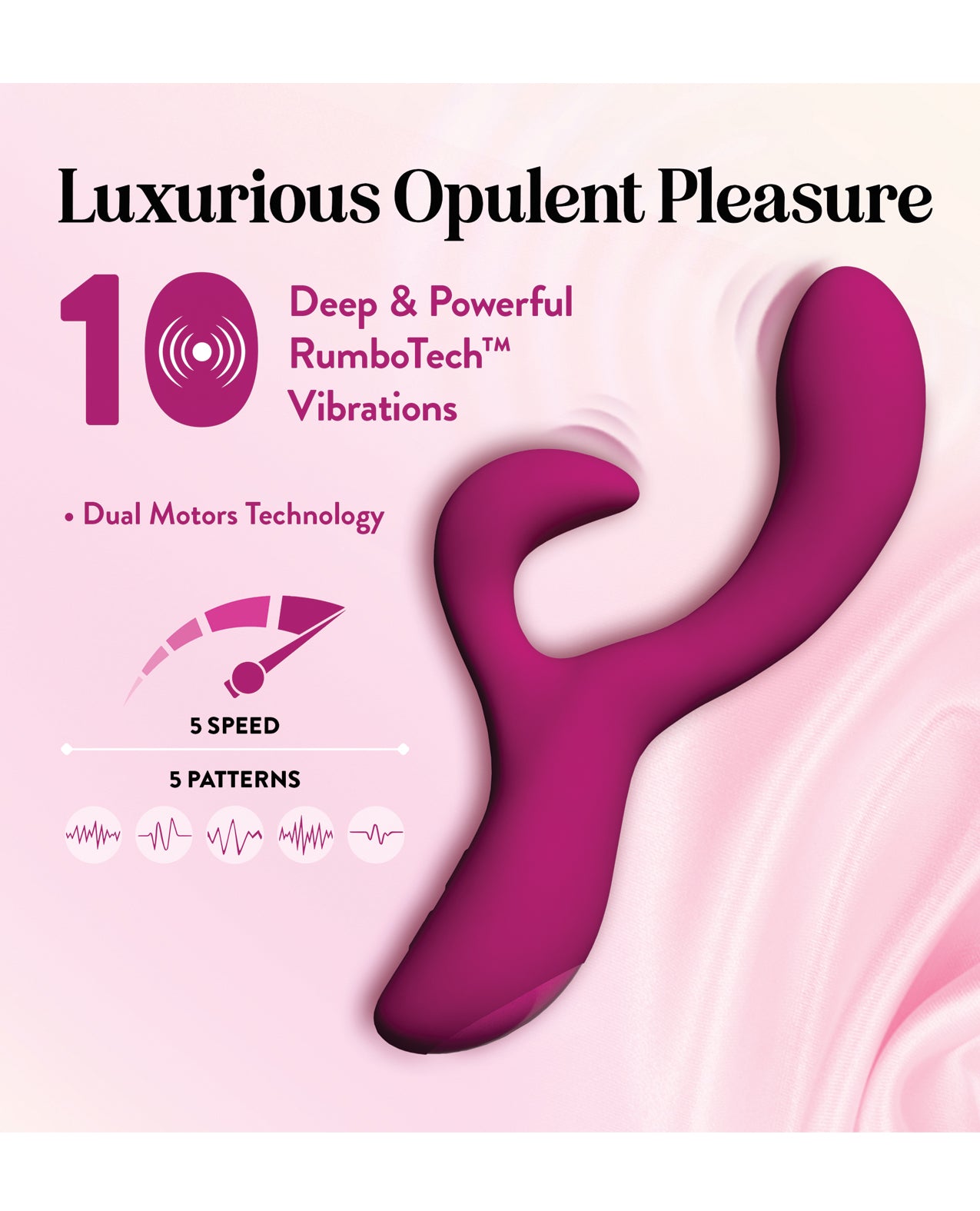 Blush Quinn Rabbit Vibrator - Burgundy