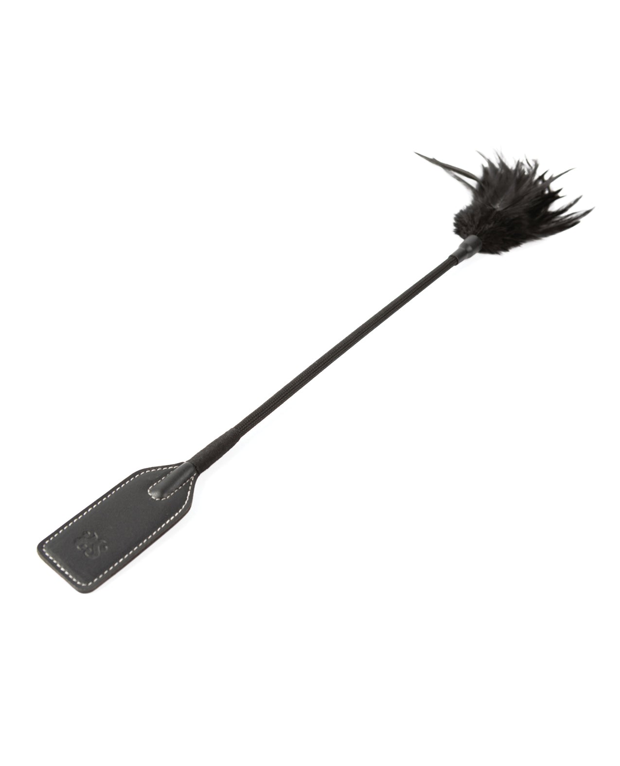 Sei Mio Slap & Tickle Dual Ended Crop & Tickler - Black