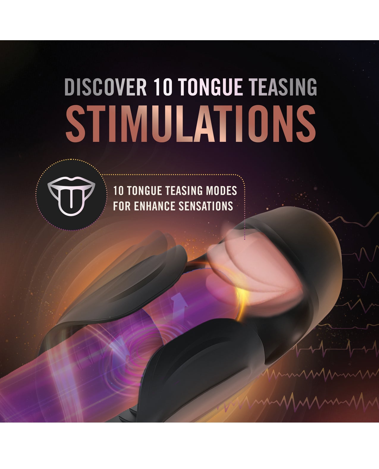 Blush M For Men - Lickety Split - Vibrating Penis Head Stimulator - Black