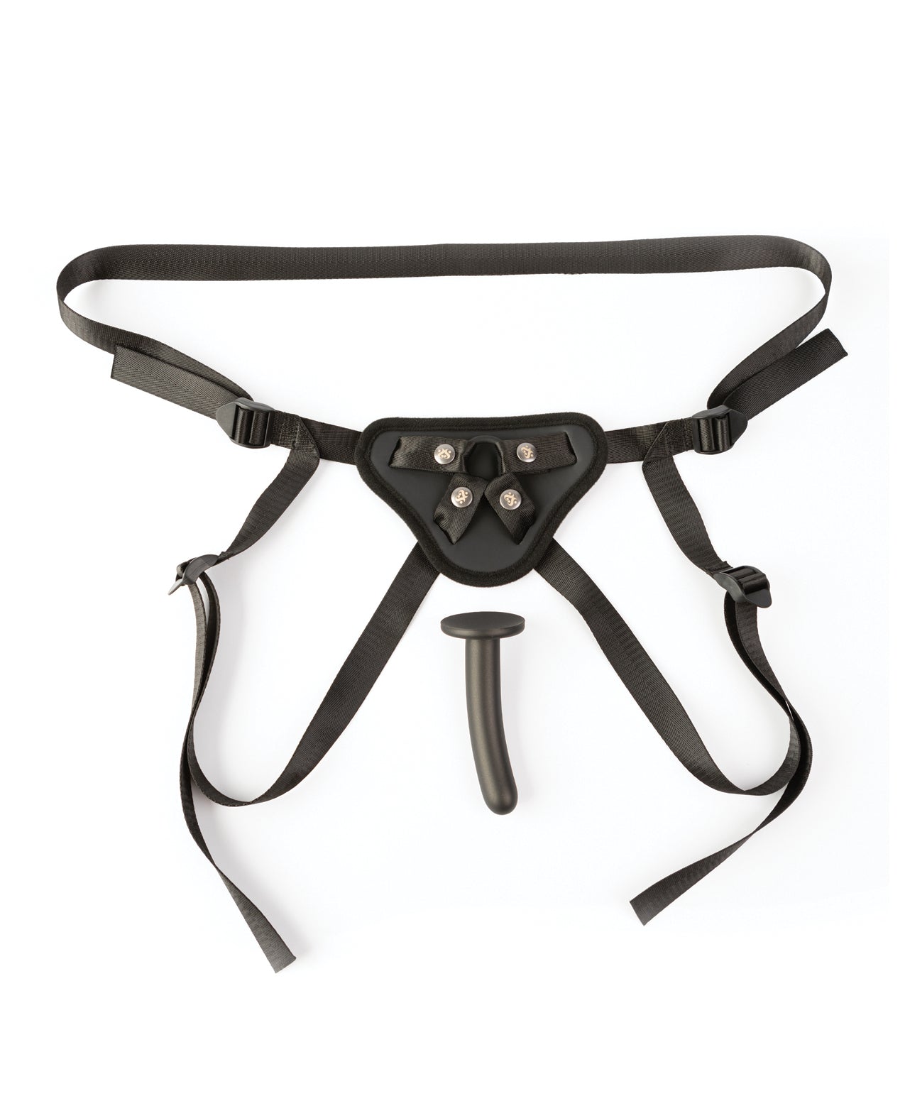Sei Mio Perfectly Pegged Beginners Strap-On Harness & 5" Dildo - Black