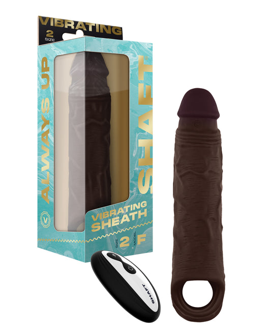 Shaft Flexskin Liquid Silicone 8.8" Vibrating Sheath - Mahogany