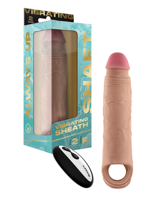 Shaft Flexskin Liquid Silicone 8.8" Vibrating Sheath - Pine