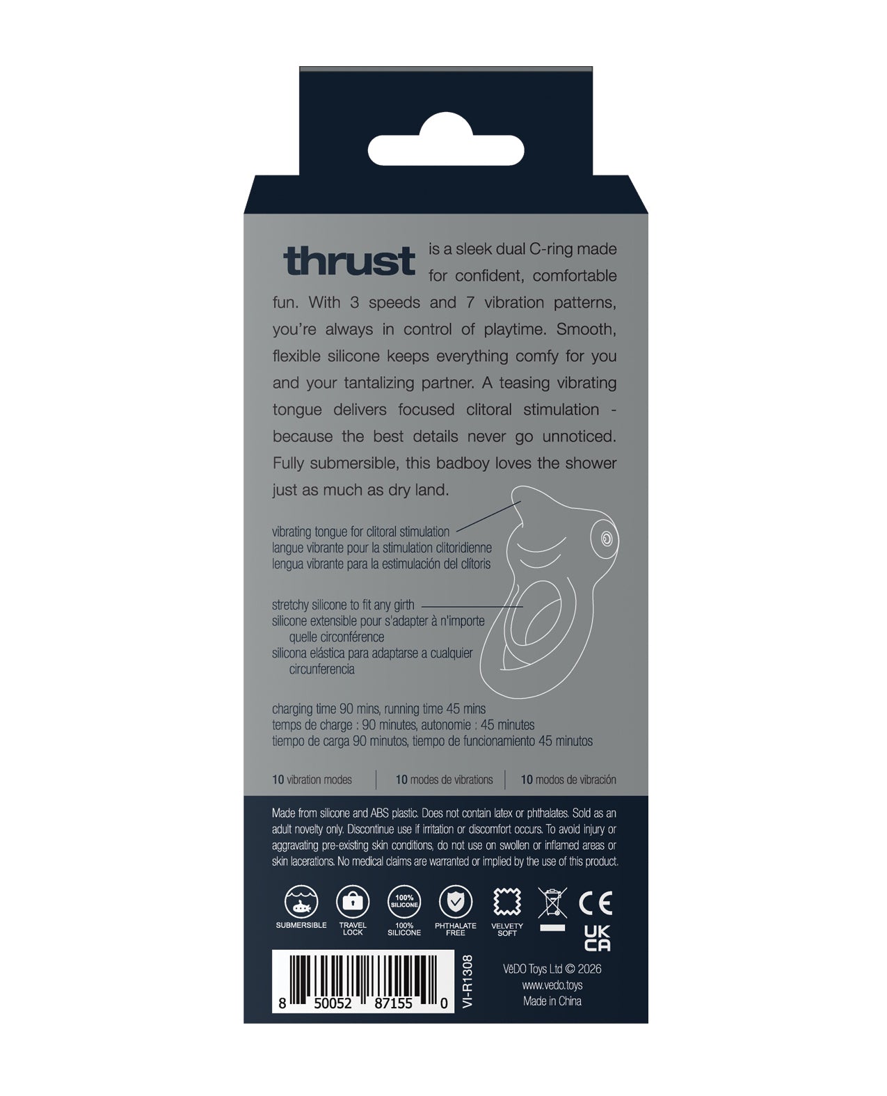 VeDO Thrust Rechargeable Dual C-Ring - Black