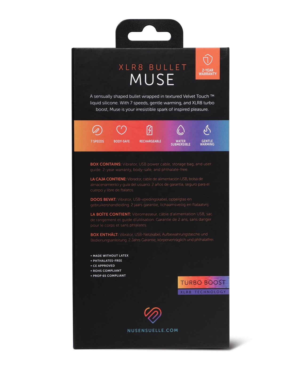 Nu Sensuelle Muse XLR8 Bullet w/Heat - Pink