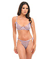 Dahlyia Lace 2 pc Set w/Decorative Ties - Purple S/M
