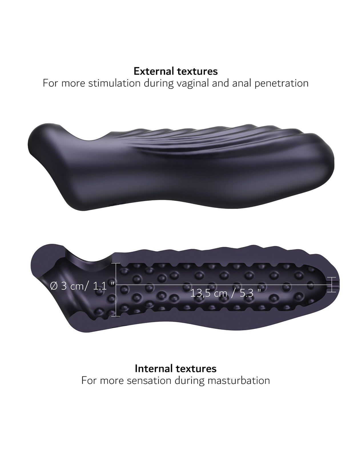Man Wand RYZER Max Penis Sleeve - Black Plum