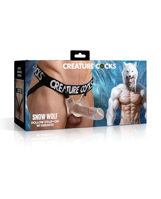Creature Cocks Snow Wolf Hollow Strap-On w/Harness
