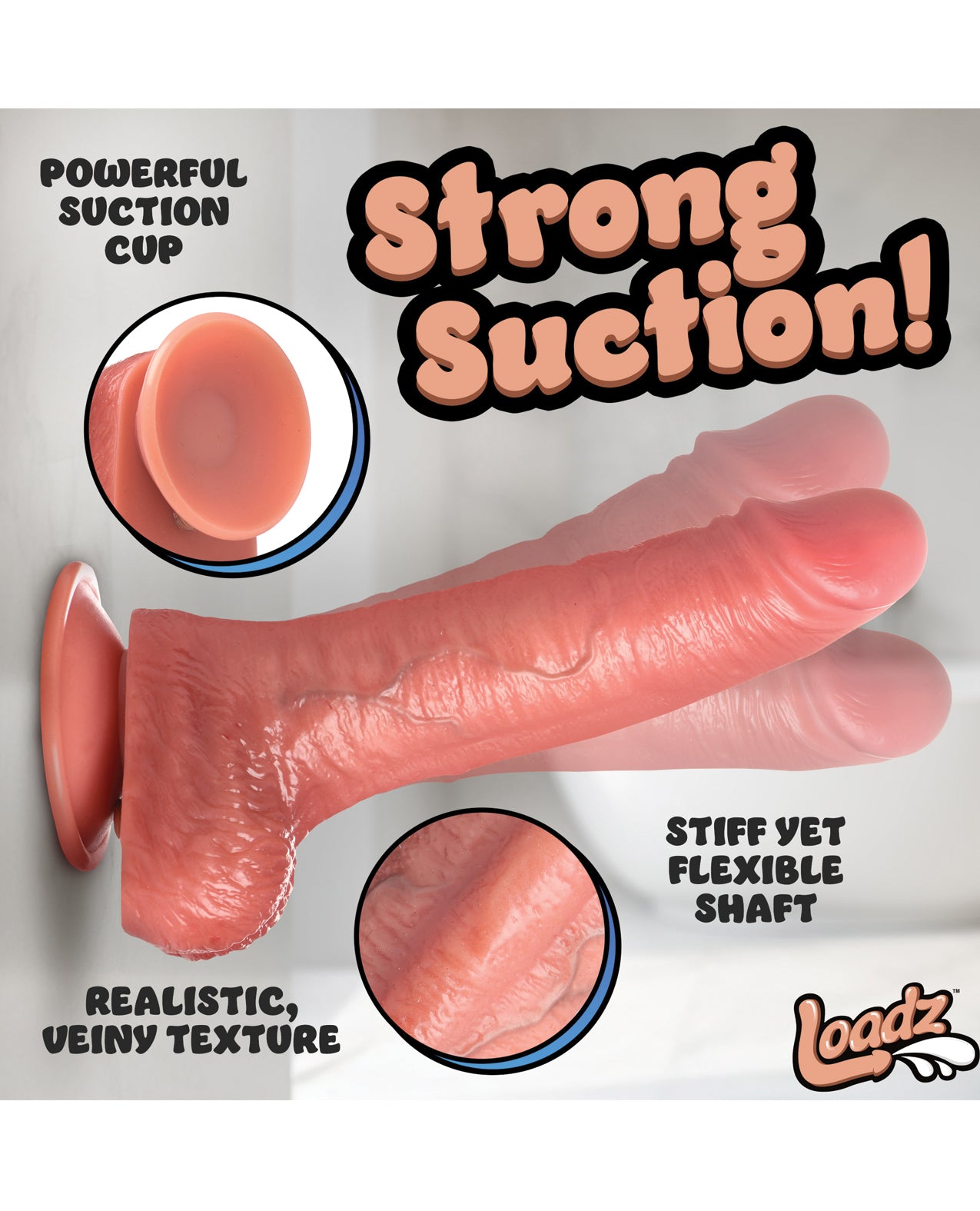 Loadz 10" Thrusting, Vibrating, & Squirting Dildo