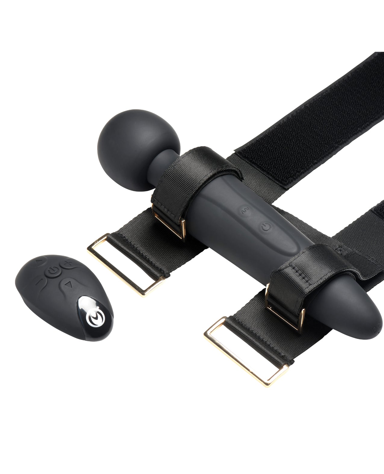 Master Series Thunderstick Thigh Strap Vibrating Wand w/Harness