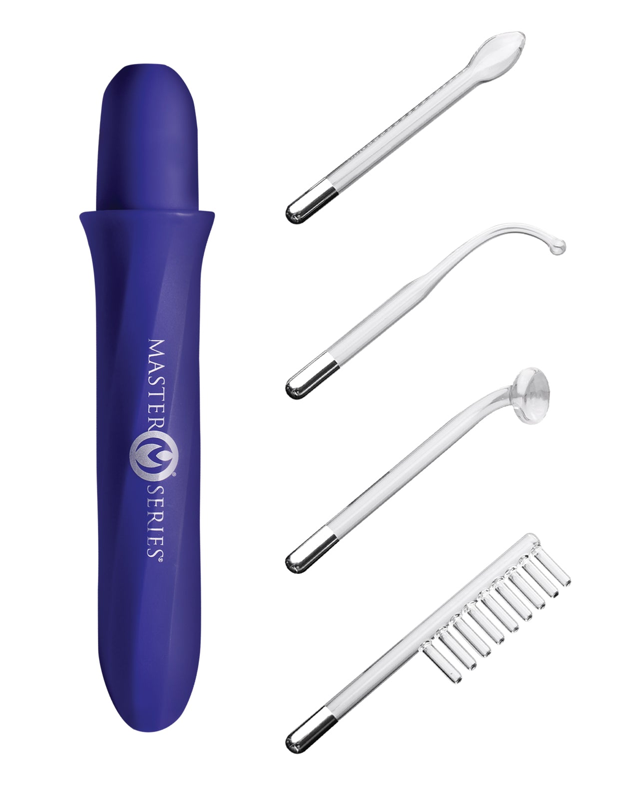 Master Series Elektrawand Rechargeable Violet Wand w/Attachments - Purple