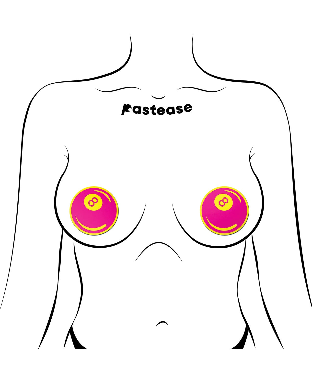 Pastease 8-Ball - Neon Pink/Yellow O/S
