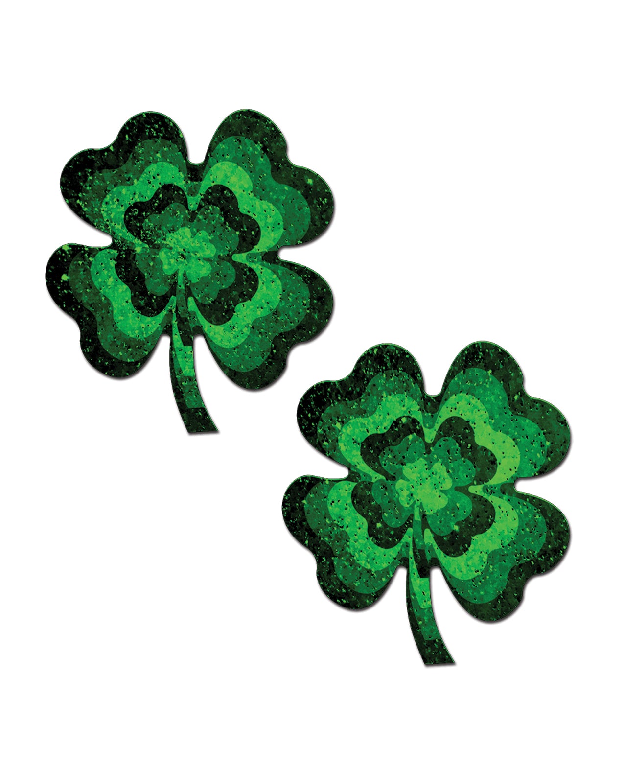 Pastease Four Leaf Clover Glitter Velvet Pumping Shamrock - Green O/S