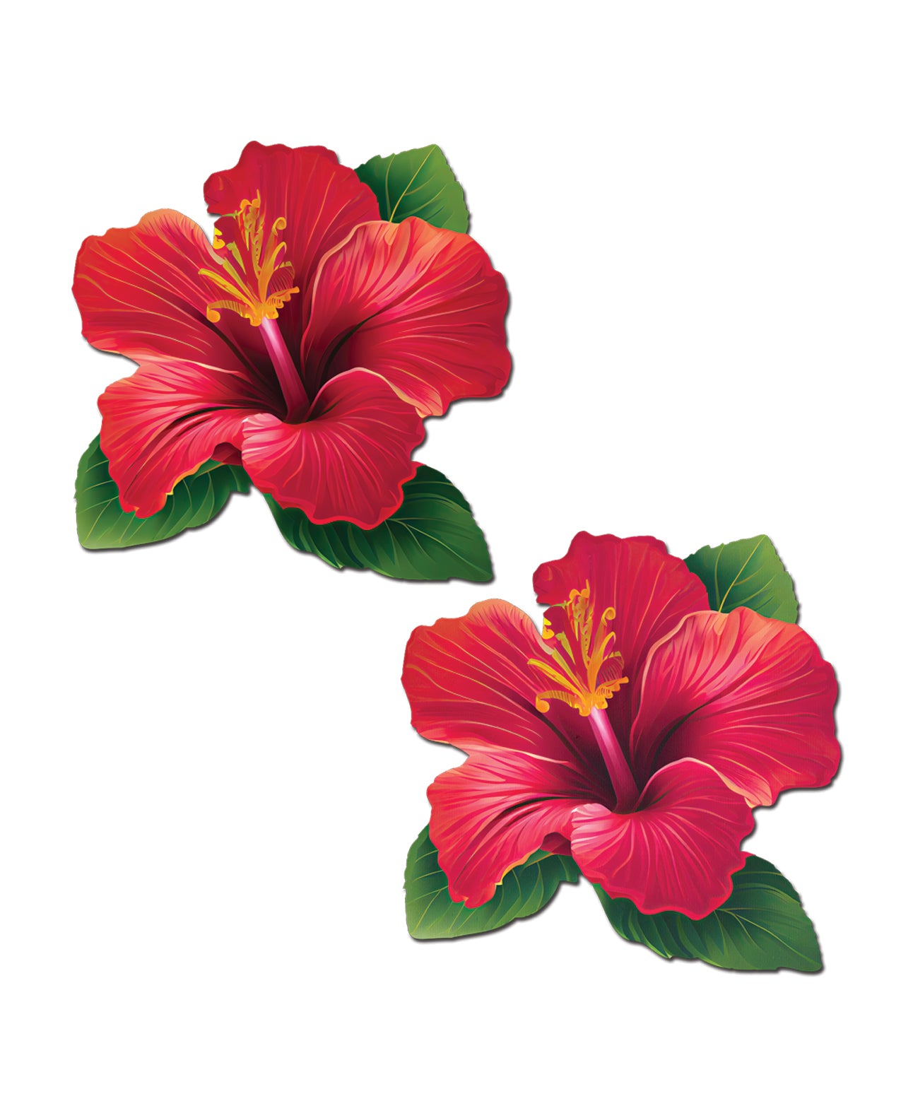 Pastease Tropical Vibrant Hawaiian Hibiscus Botanical Flower - Red O/S