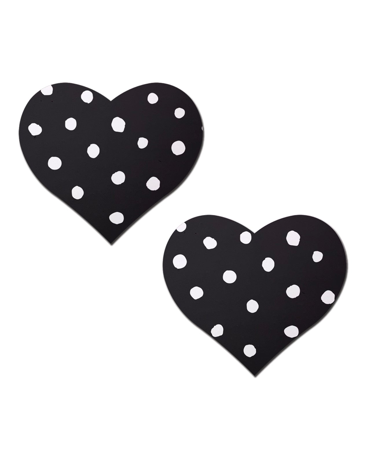 Pastease Heart w/Polka Dot - White/Black O/S