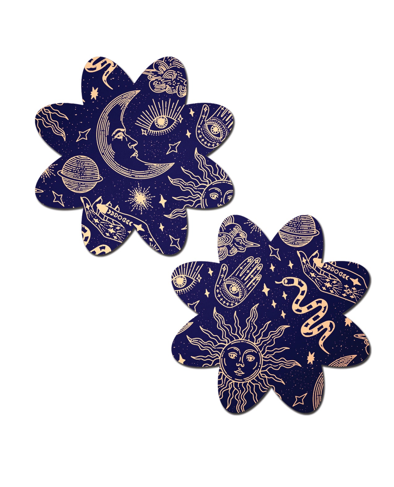 Pastease Midnight Celestial Sun & Moon Petal - Black/White O/S