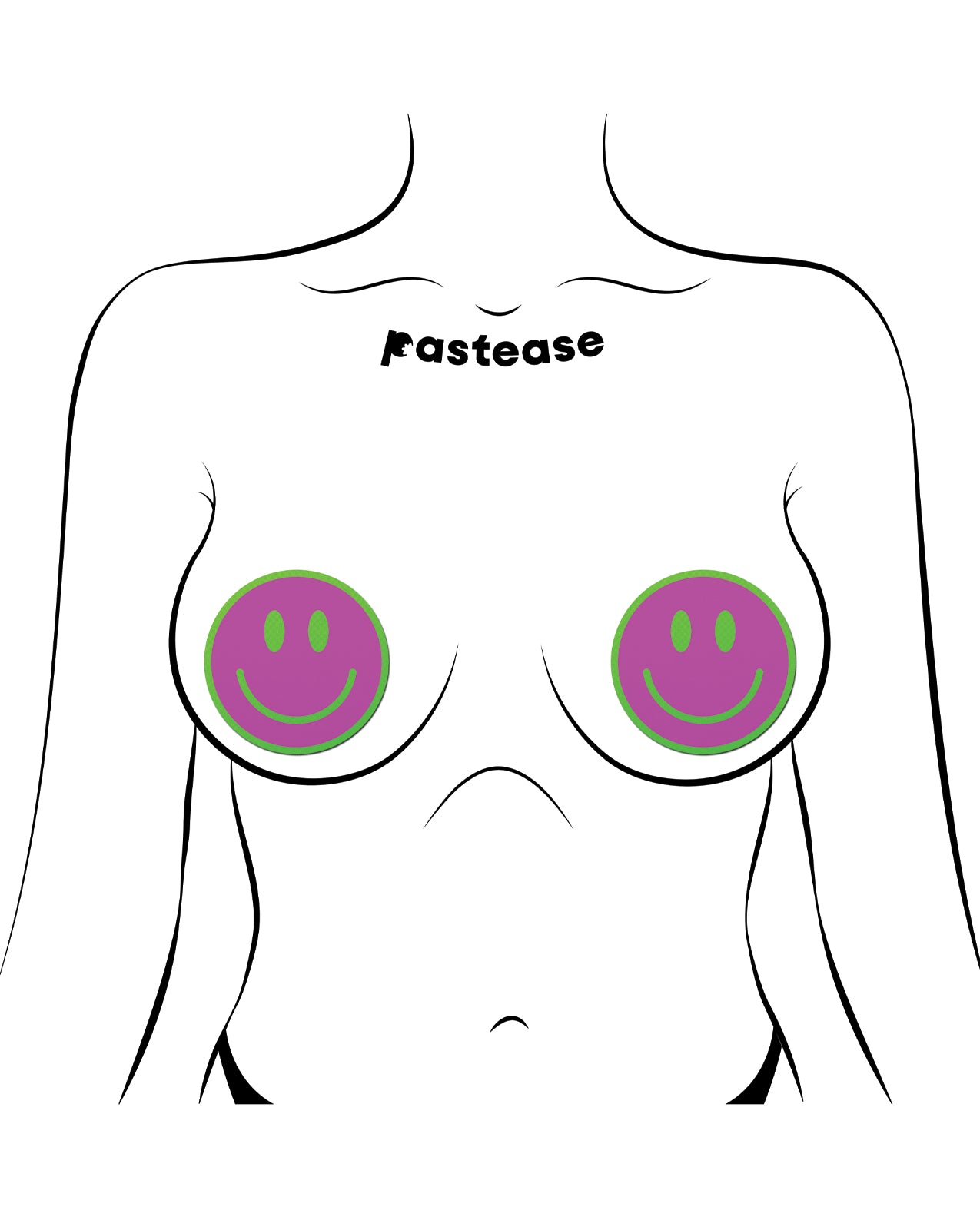 Pastease Neon Green Glow-in-the-Dark Smiley Face - Pink O/S