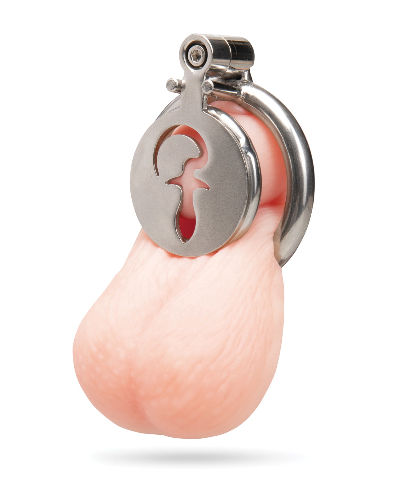 Stainless Steel Flat Inverted Chastity Cage w/Piggy Tail Butt Plug Icon
