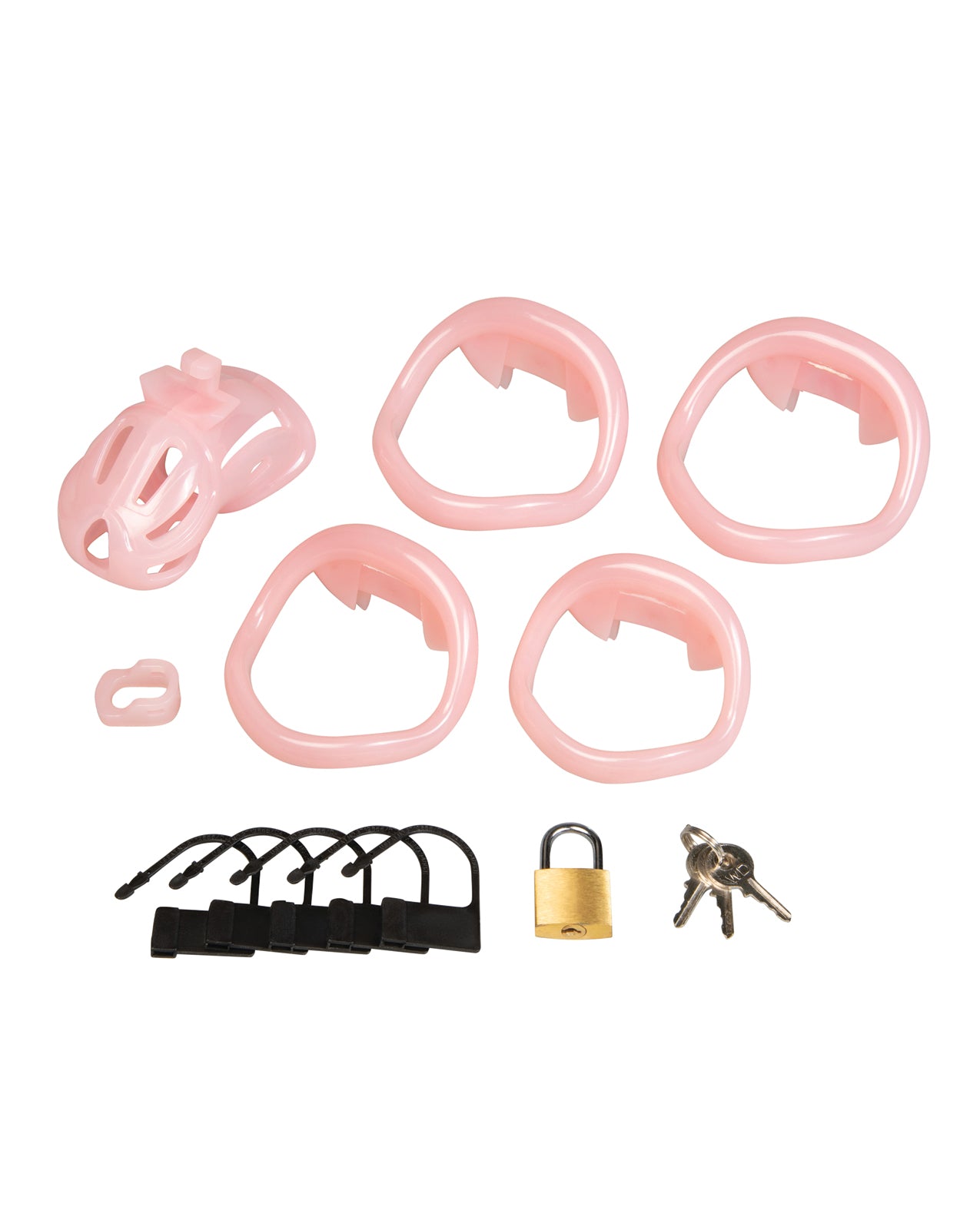 Degrading Bitchboy Pink Mini Cock Sissy Boy Chastity Cage