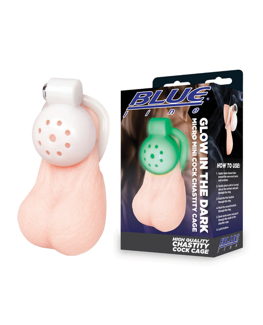 Glow In The Dark Micro Mini Cock Chastity Cage
