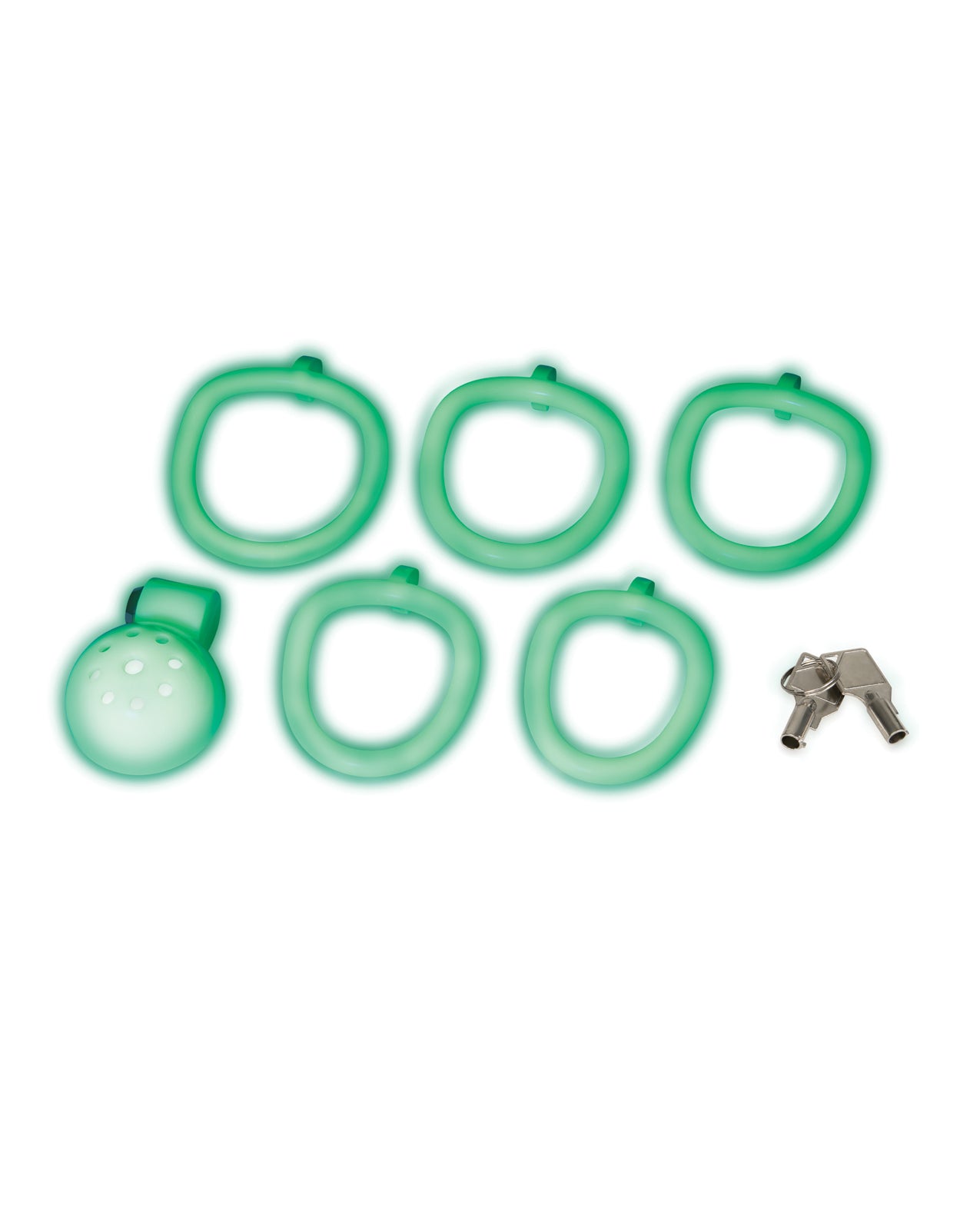 Glow In The Dark Micro Mini Cock Chastity Cage