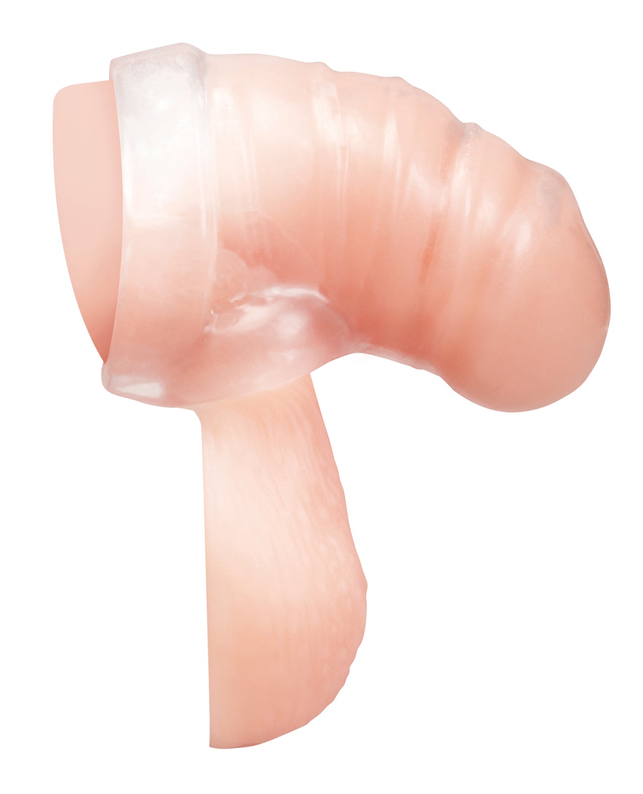 Silicone Chastity Cage w/Ball Loop & Pisshole