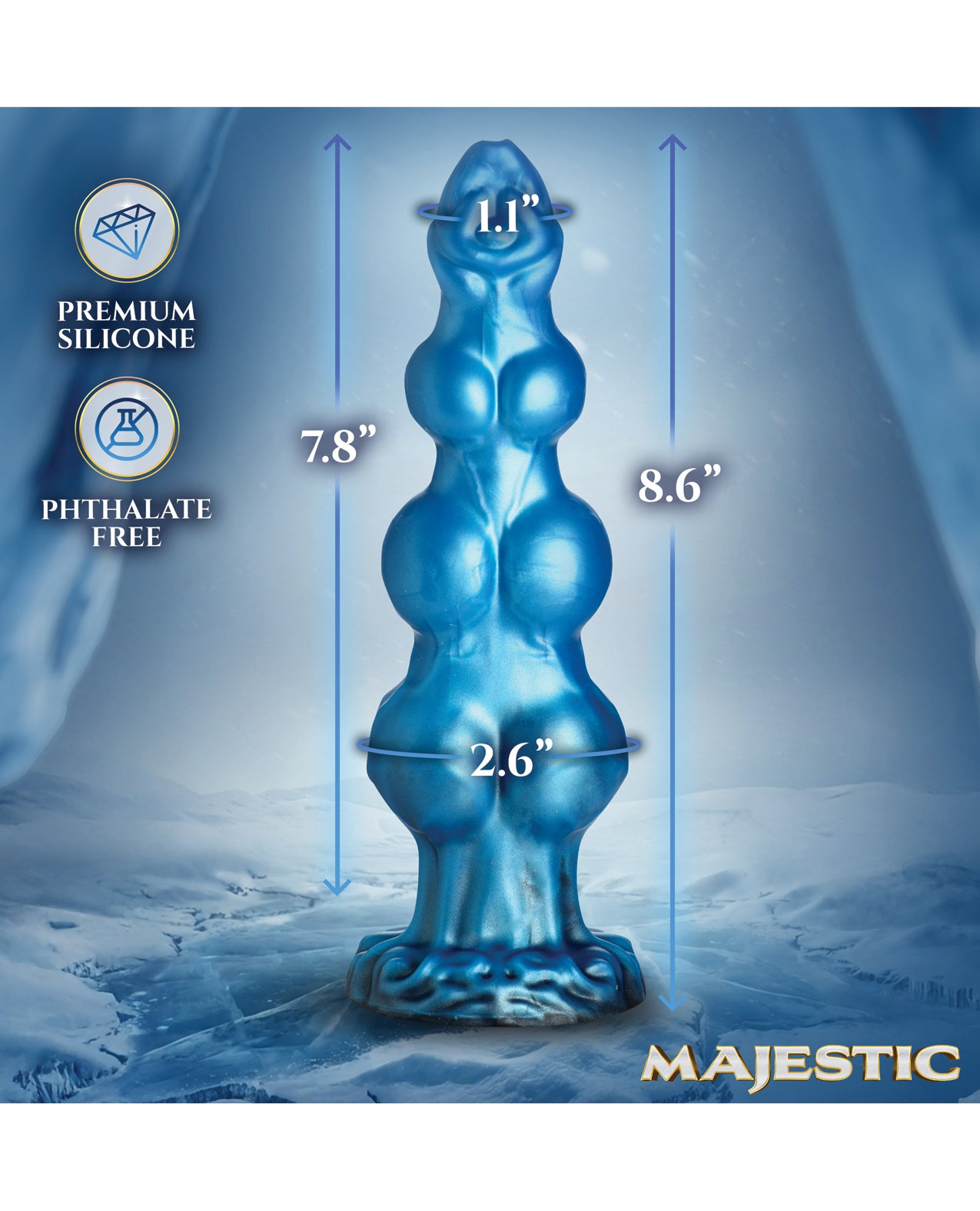Majestic Auren Wolf King Silicone Dildo