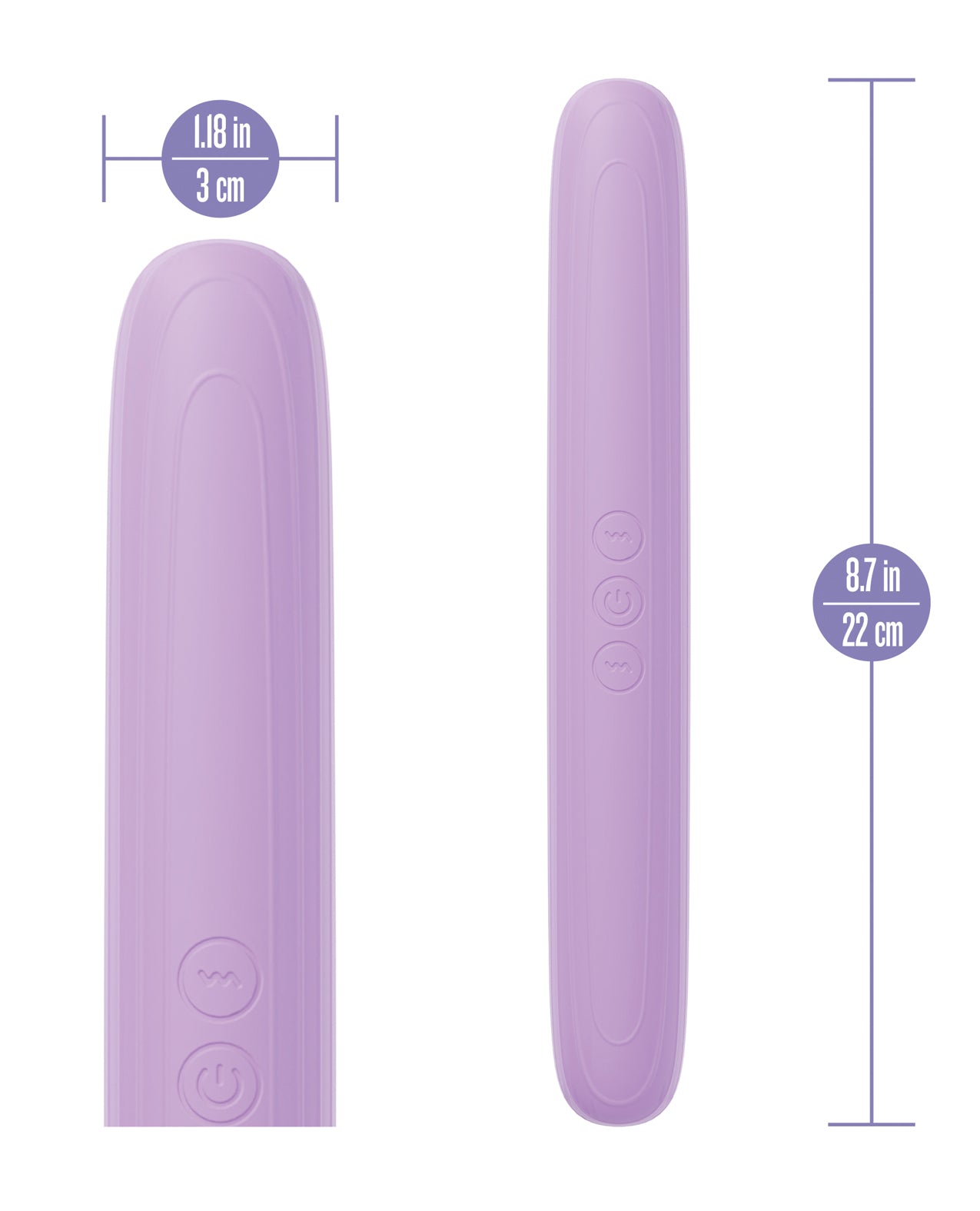 Play With Me Double Ended Vibrator - Purple