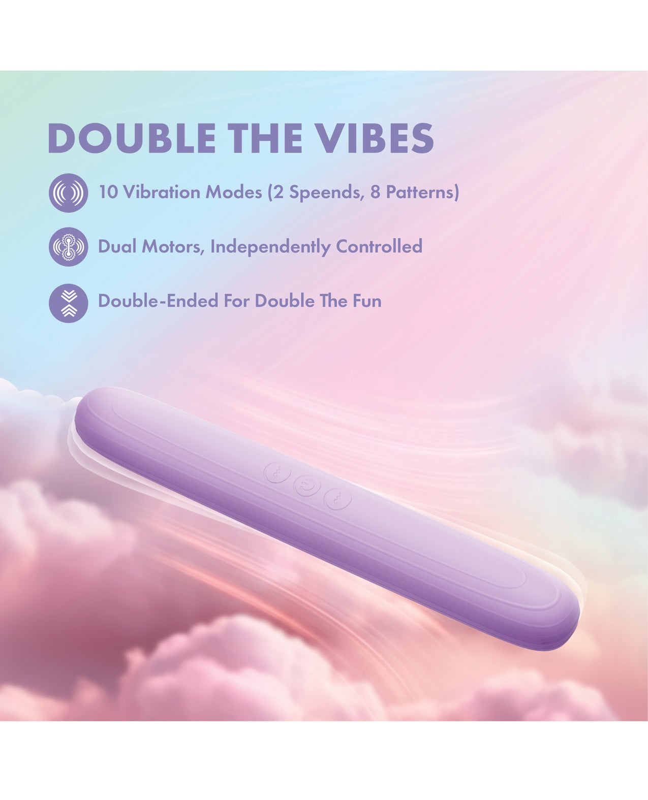 Play With Me Double Ended Vibrator - Purple