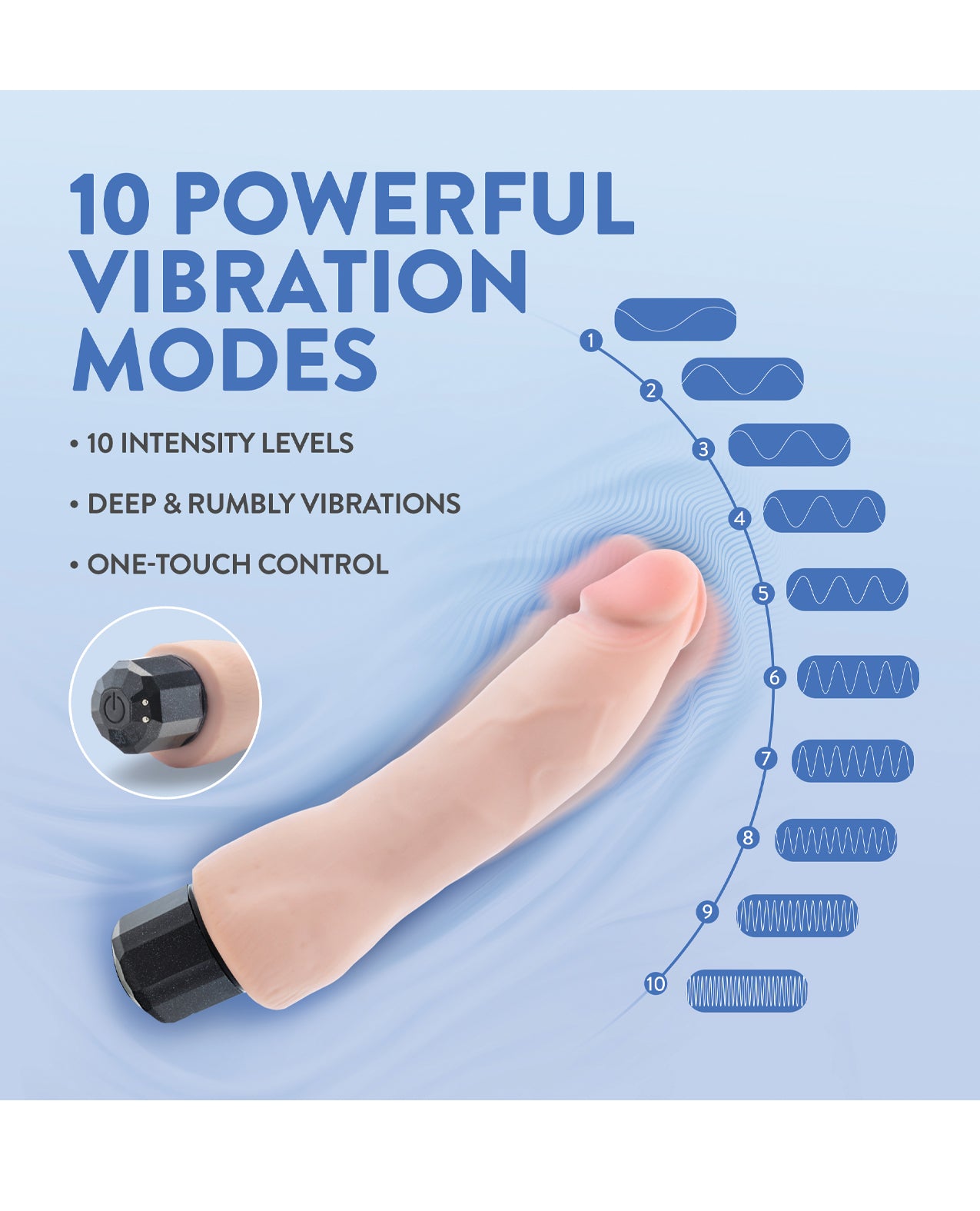 Blush Au Naturel 8.75" Vibrating Realistic G-Spot Dildo - Beige