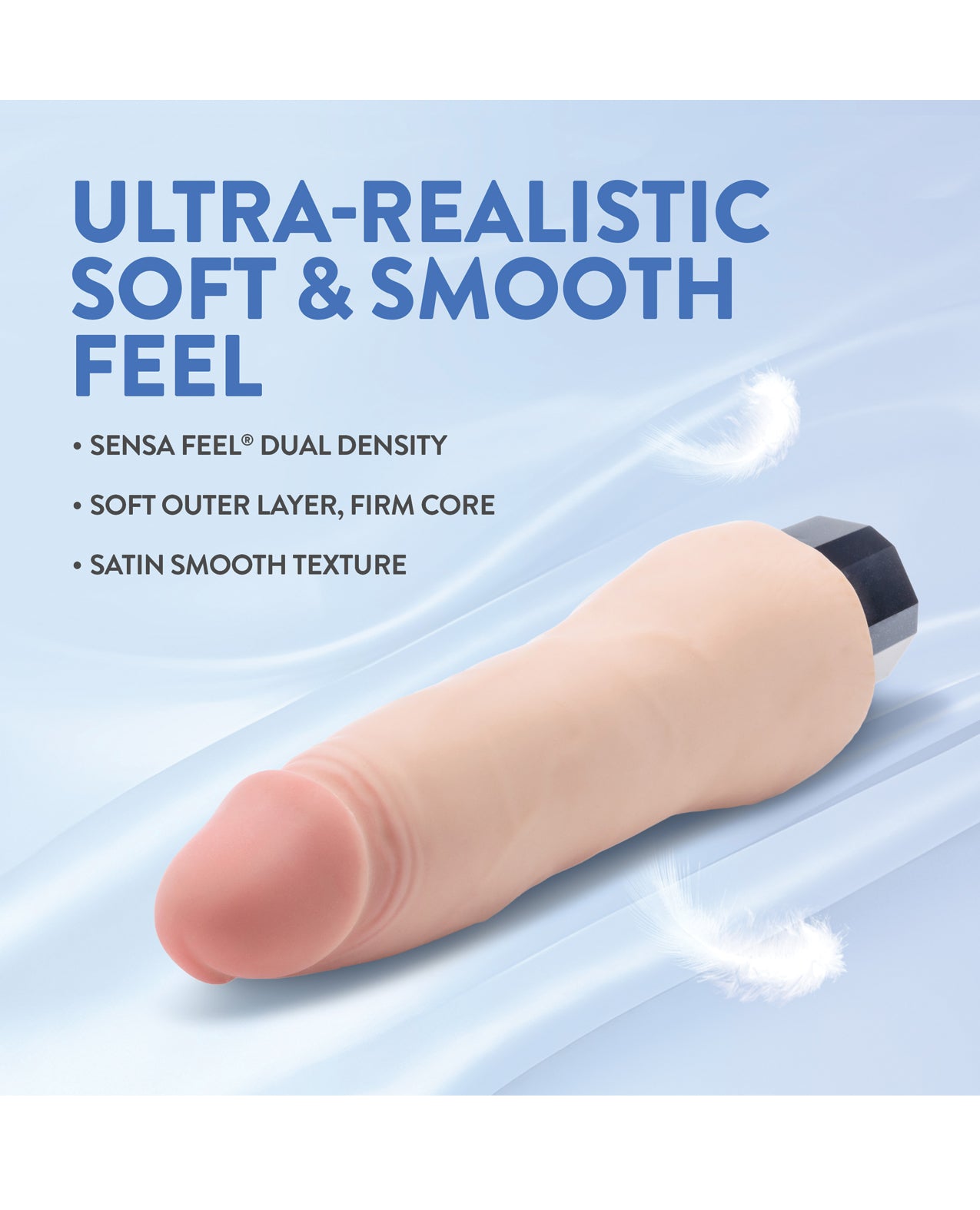 Blush Au Naturel 8.75" Vibrating Realistic G-Spot Dildo - Beige