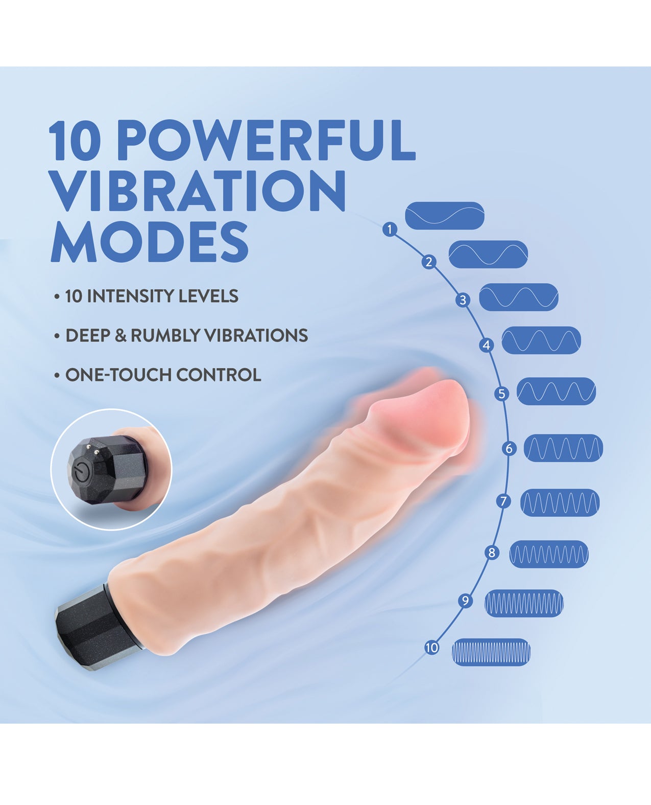 Blush Au Naturel 9" Big Easy Vibrating Realistic G-Spot Dildo - Beige
