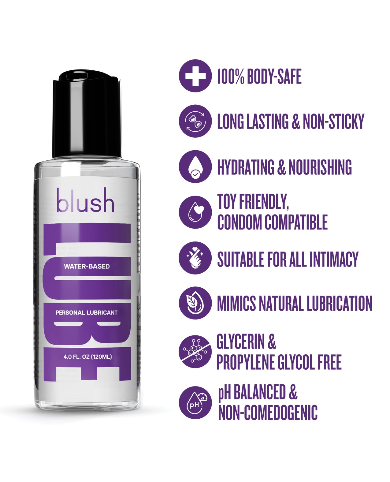Blush Water Based Lube - 4 oz