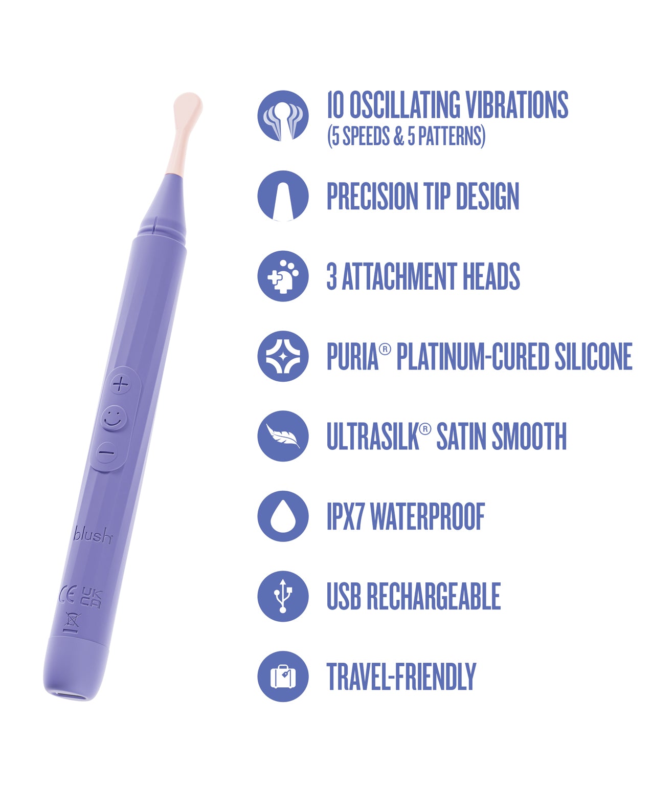 Blush Juno Oscillating Wand - Purple