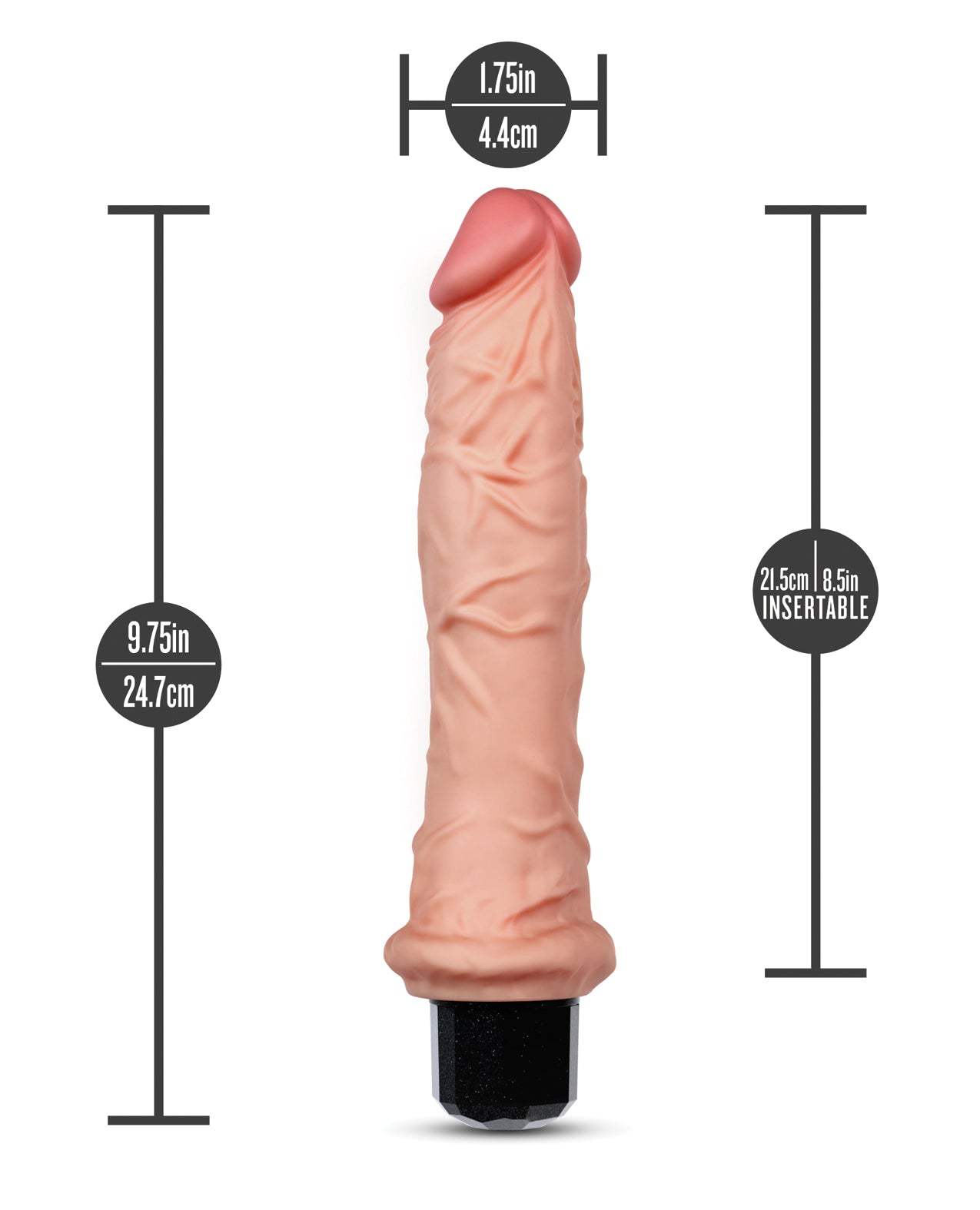 Blush Dr. Skin Dr. Webber 9.75" Vibrating Dildo