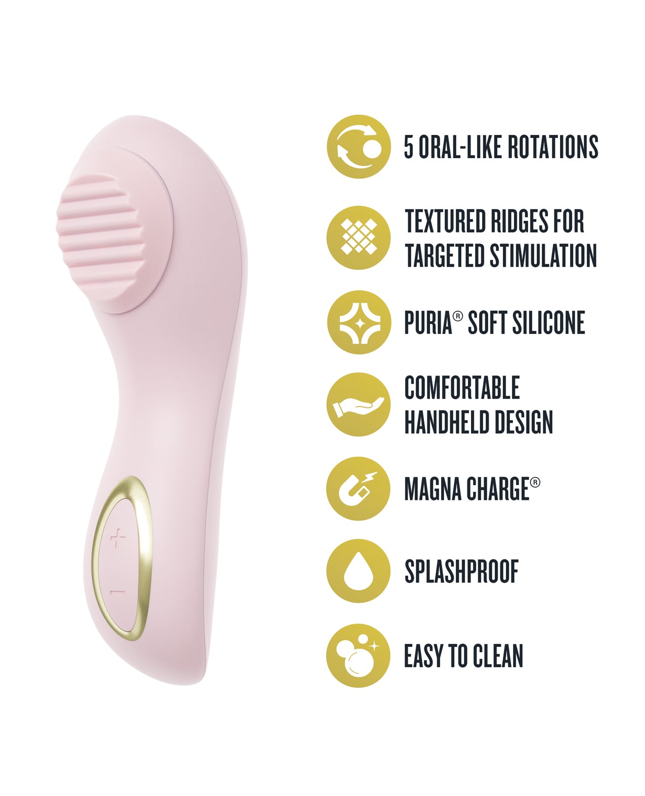 Blush Dahlia Rotating Stimulating Personal Massager - Pink