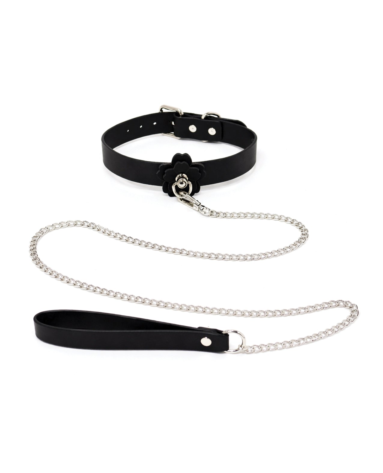 Heat Tease Flower Collar - Black/Pink